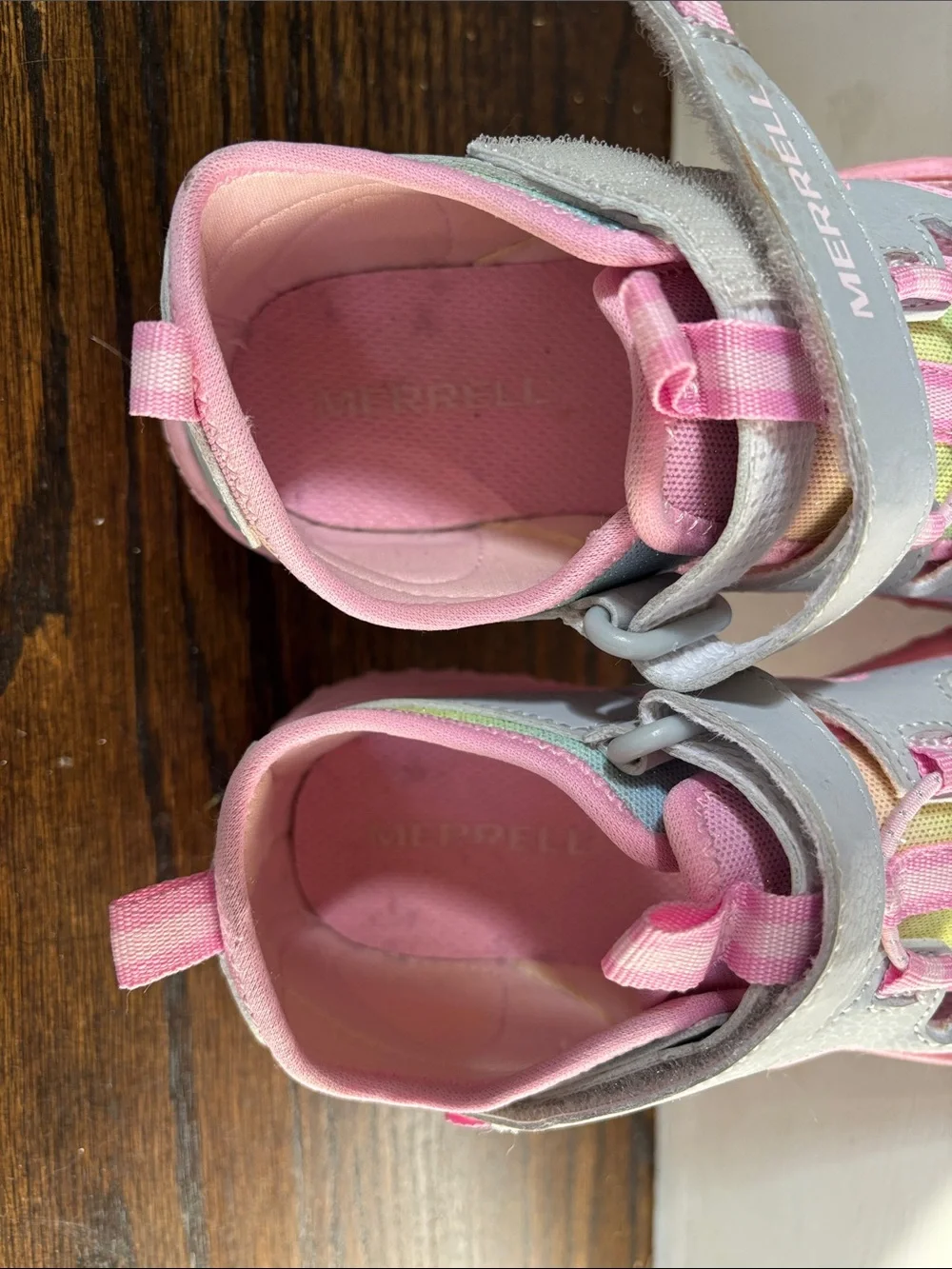 Merrell Kids Pink and Gray Active Closed-Toe Sandals